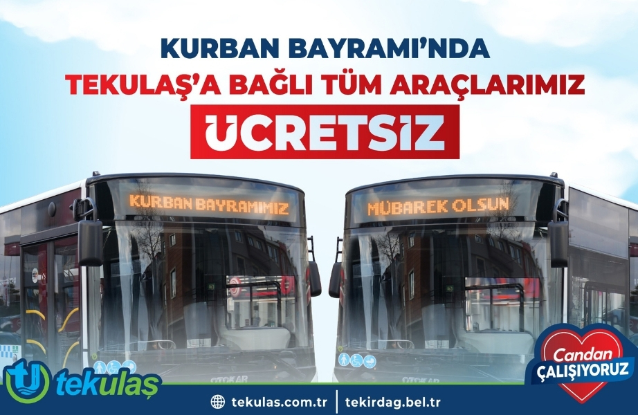 TEKULAŞ’a bağlı hatlar ücretsiz